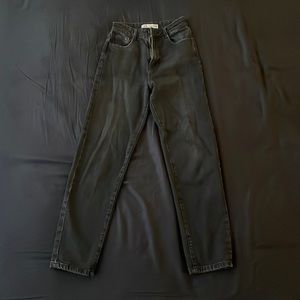 Zara black high rise mom fit jeans, size US 0